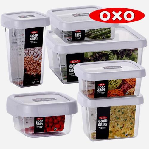 OXO 트라이탄 밀폐용기 원터치 반찬통 전자레인지용기 냉장고정리